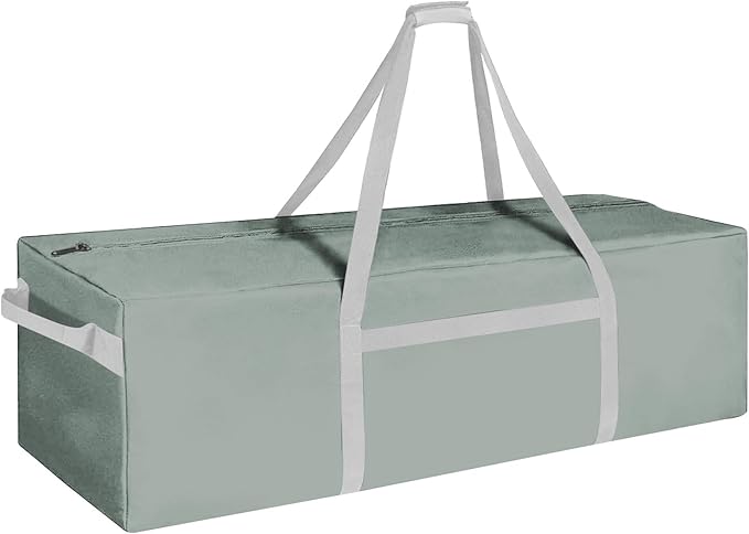 48 Inch Sports Duffel Travel Bag, Sturdy & Water Resistant Large Duffle Bag, Durable Equipment Storage Bag for Camping Tent Moving (Grey)