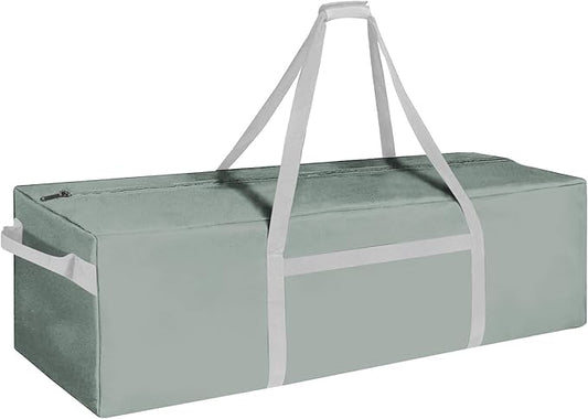 48 Inch Sports Duffel Travel Bag, Sturdy & Water Resistant Large Duffle Bag, Durable Equipment Storage Bag for Camping Tent Moving (Grey)