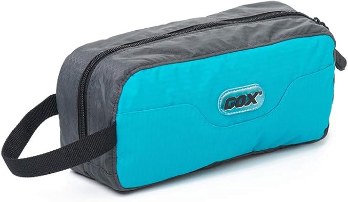 GOX Travel Small Toiletry Bag for Men Nylon Dopp Kit Medicine Bag Travel Organizer Pouch Shave Kits for Teens Toiletry Essentials Bathroom Compact (Turquoise, 9.8 * 4.3 * 3.3 Inches)