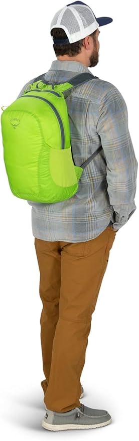 Osprey Ultralight Collapsible Stuff Pack - Lightweight, Packable Travel Backpack — Extra Bag For Travel and Every Day — 18 L Capacity Daypack to Expand Luggage, Black