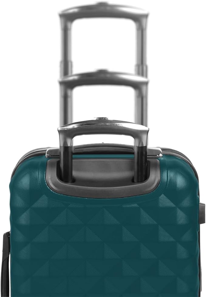 Kenneth Cole REACTION Diamond Tower Collection Lightweight Hardside Expandable 8-Wheel Spinner Travel Luggage, Deep Teal, 3-Piece Set (20", 24", & 28")