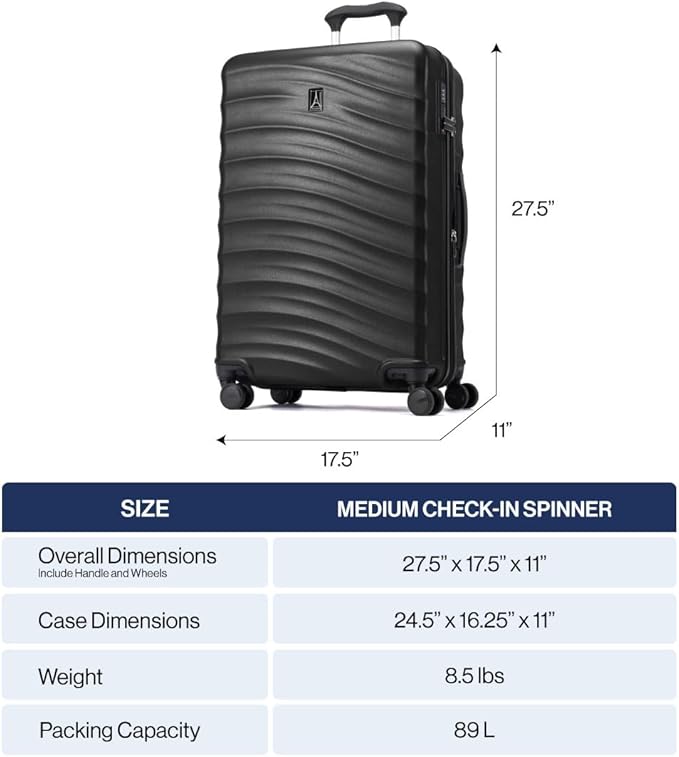 Travelpro Maxlite Air V2 Hardside Expandable Checked Luggage, 8 Spinner Wheels, Lightweight Hard Shell Suitcase, TSA lock, Cabernet, Checked Medium 25-Inch