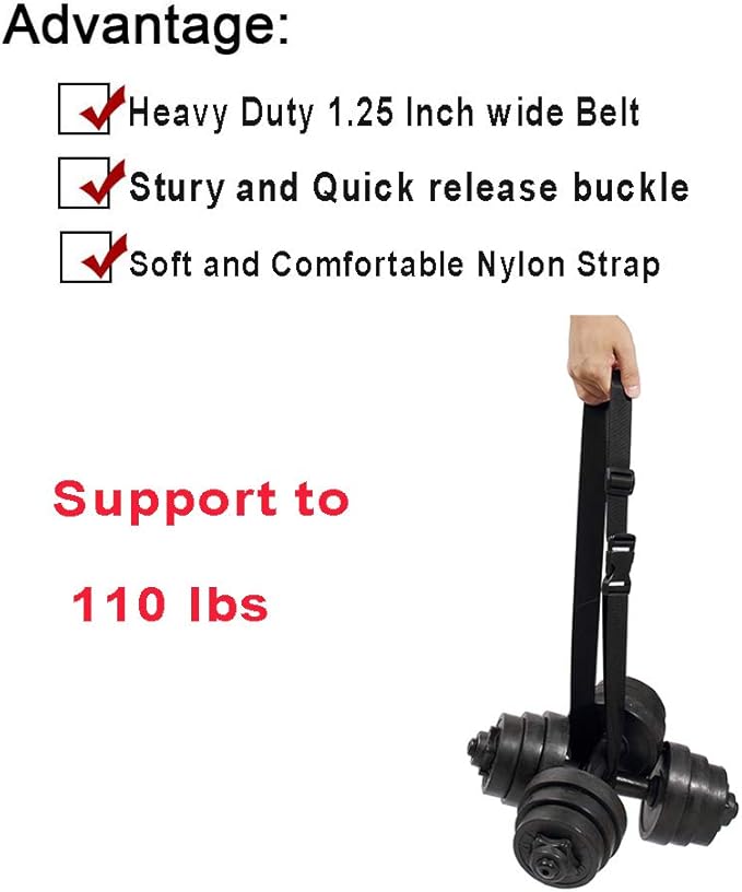 Vigorport Utility Straps Quick Release Nylon Backpack Accessory Bag Strap,Adjustable for Hiking,Travel,Outdoor Sports-4 Pack (Black, 1.25" W-72 L)