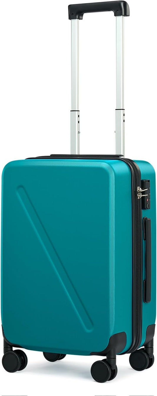 MILADA 20 Inch Carry On Luggage, 22x14x9 Airline Approved Hard Shell Carry On Suitcase with Wheels, TSA Approved Lock, Lightweight Hard Case Travel Luggage, Caribbean Blue