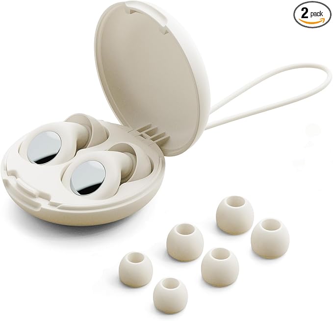 Ear Plugs for Sleeping Noise Cancelling – 30dB Reusable Silicone Earplugs with 8 Ear Tips & Case, Ideal Sleep Ear Plugs, Soft & Cozy Hearing Protection for Sleep, Concerts, Work, Travel & Focus