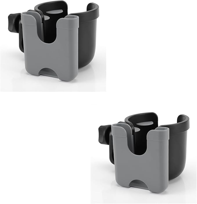 Accmor Stroller Cup Holder with Phone Holder, Bike Cup Holder, Universal Cup Holder for Uppababy Nuna Doona Strollers, 2-in-1 Cup Phone Holder for Stroller Bike Wheelchair Walker Accessory