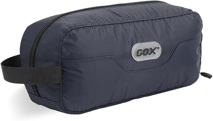GOX Travel Small Toiletry Bag for Men Nylon Dopp Kit Medicine Bag Organizer Pouch Shave Kits for Teens Bathroom Compact Navy 9.8 * 4.3 * 3.3 Inches