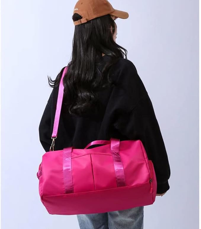 Men and Women's Travel Bag With Shoe Compartment Sports Tote Gym Bag Weekender Overnight Shoulder Bag