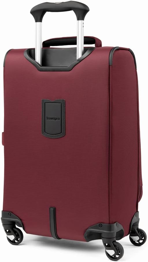 Travelpro Maxlite 5 Softside Expandable Luggage with 4 Spinner Wheels, Lightweight Suitcase, Men and Women, Burgundy, Carry-on 21-Inch