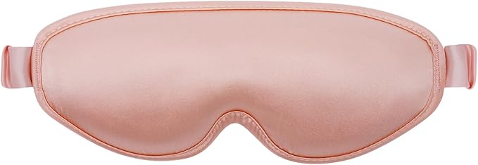 ALASKA BEAR Upgraded Silk Eye Mask with Deep Contour Molded Cups for Beauty Sleep & Lashes Extensions, Zero Pressure Sleeping Eye Cover with Silk-Cover Adjustable Strap