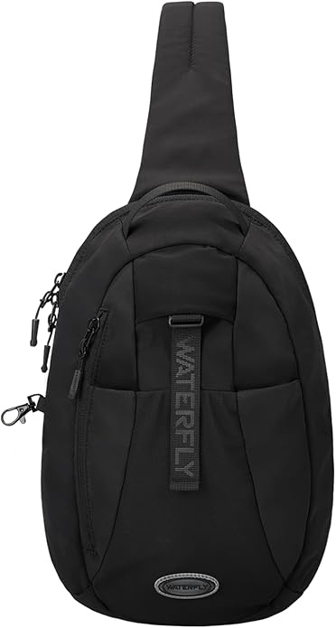 WATERFLY Small Crossbody Sling Backpack: RFID Blocking Anti Theft Sling Bag Travel Daypack Man Woman