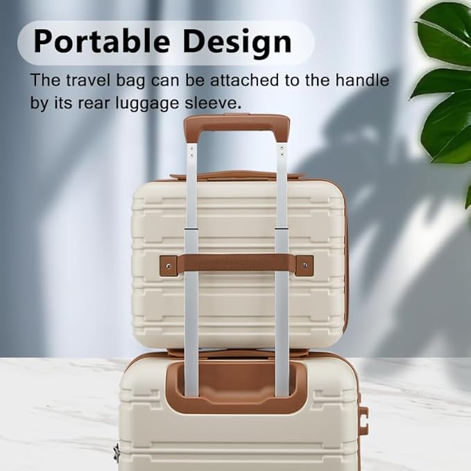 Luggage Sets, Suitcase with Spinner Wheels, PC+ABS Hardshell Travel Luggage Set with TSA Locks,Lightweight Rolling Luggage，Carry on suitcase with YKK Zippers (Gray)