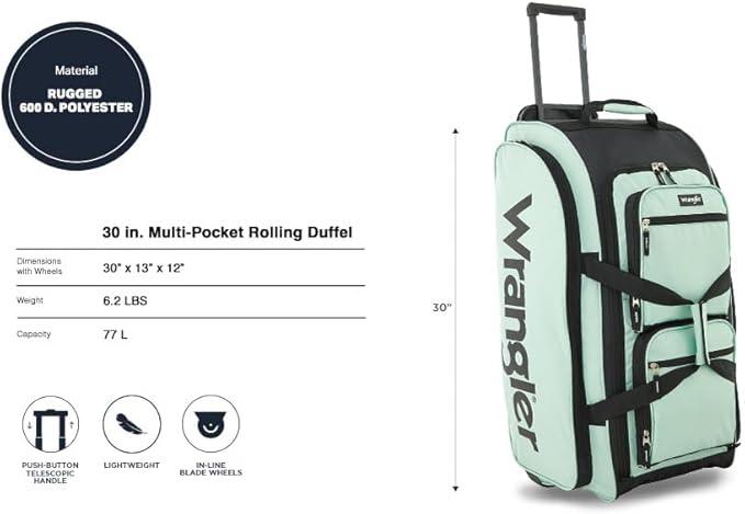 Wrangler Wesley Rolling Duffel Bag