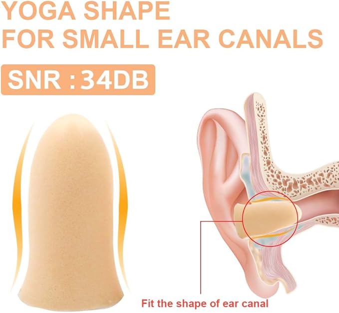 LYSIAN Foam Ear Plugs for Sleeping Small Ear Canals Women, Kids-35dB SNR Noise Cancelling Sleep Earplugs for Snoring, Work, Shooting, Studying, Light Beige Color-100 Pairs