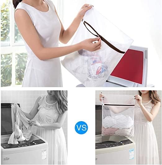 GOGOODA Mesh Laundry Bags for Delicates Durable Protective Wash Bags Travel Storage Bags for Intimates Lingerie,5PCS（2M,2L,1 Bra Bags）