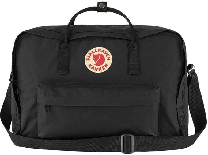 Fjallraven Kanken Weekender Bag, Large Travel Tote and Duffel for Overnight and Everyday Carry, Black