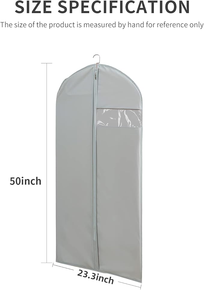 Suit Bag for Storage and Travel, (Set of 4(23.3'' X 50''))