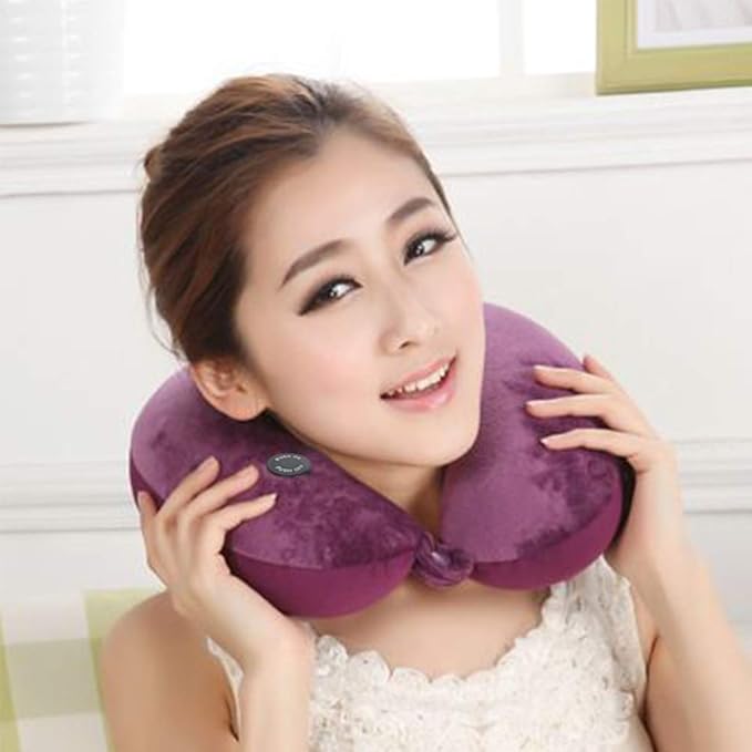 Hooshing Vibrating Neck Pillow Massage Therapy for Traveling Home Rest Neck Pillows for Pain Relief, Best Gift for Parents
