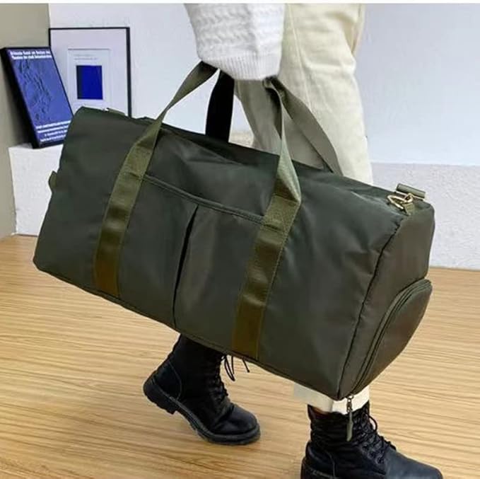 Men and Women's Travel Bag With Shoe Compartment Sports Tote Gym Bag Weekender Overnight Shoulder Bag