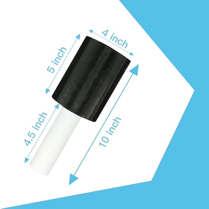 Stretch Wrap Film with Handle,5 Inch × 1000 Feet Shrink Wrap for Moving Supplies Black Plastic Film Self-Adhering