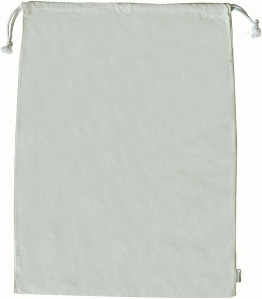 100% Cotton Canvas Travel Laundry Bag, 2-Pack
