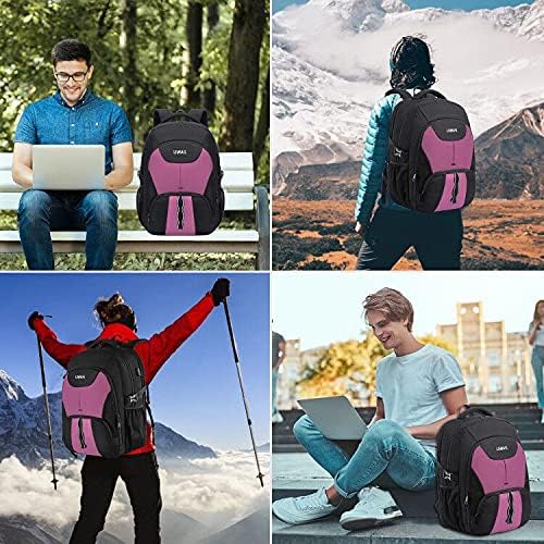Business Laptop Backpacks for Women Girls,Men Extra Large Travel Backpack with USB Charging Port,TSA Anti Theft Durable Water Resistant College School Computer Bag Fits 17.3'' Laptop Notebook,Purple