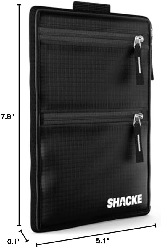 Shacke Hidden Travel 2 in 1 Belt Wallet Black Neck/Belt Hybrid Wallet w/RFID Blocker - Neck Pouch Passport Holder