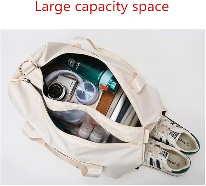 Men and Women's Travel Bag With Shoe Compartment Sports Tote Gym Bag Weekender Overnight Shoulder Bag