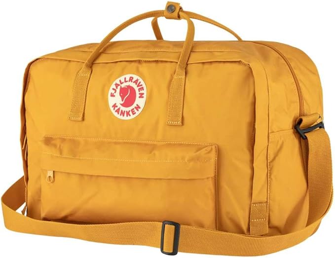 Fjallraven Kanken Weekender Bag, Large Travel Tote and Duffel for Overnight and Everyday Carry, Ochre, One Size