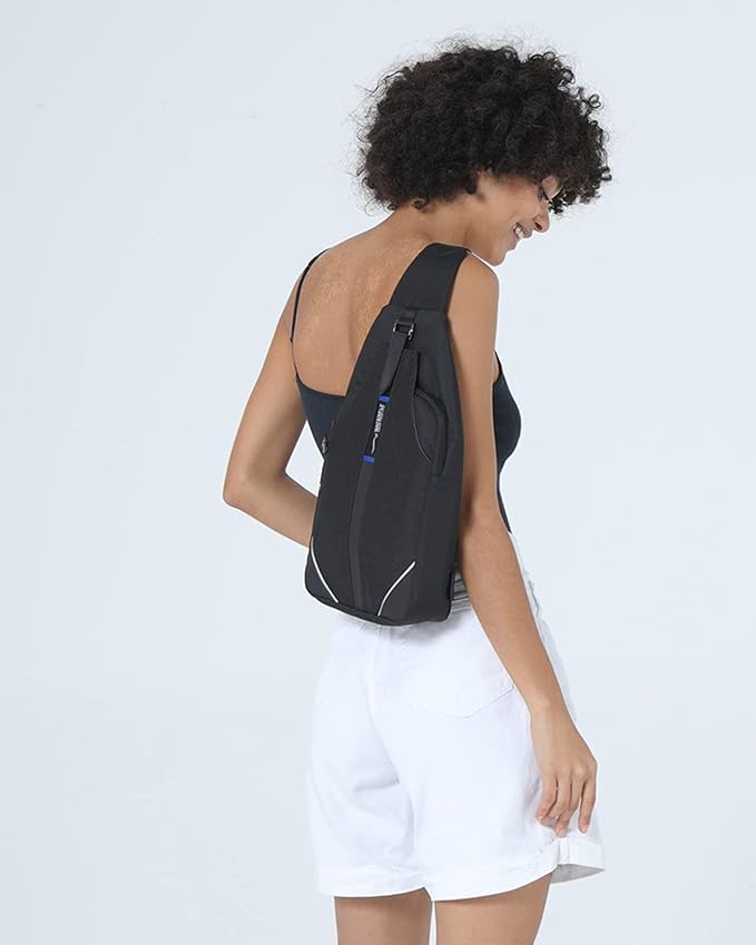 WATERFLY Medium Crossbody Sling Backpack Anti Theft Backpack for Traveling Chest Shoulder Bag