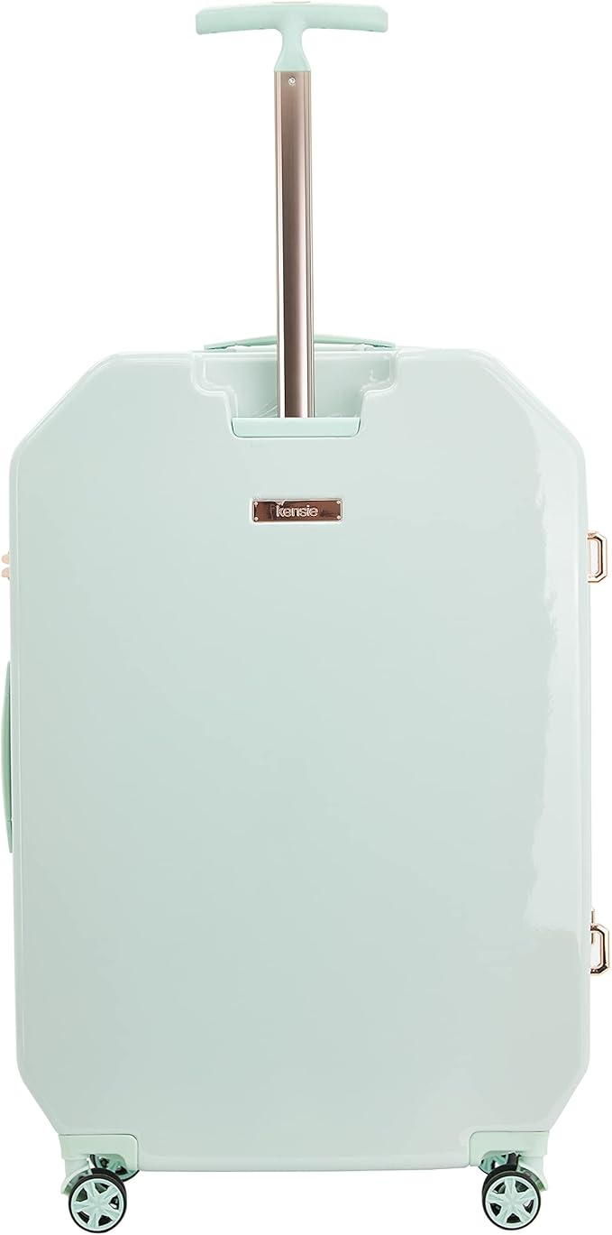 kensie Women's Gemstone Luggage Set, Mint, 20-Inch Carry-On