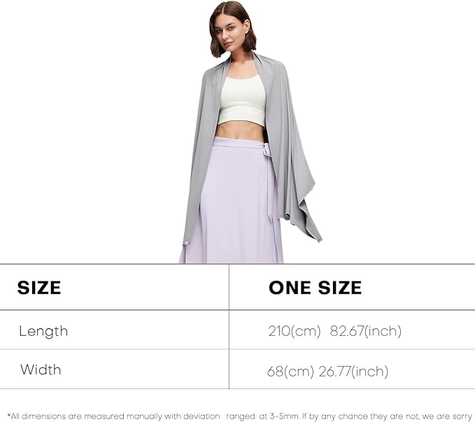 Sun Shawl UV Sun Protection UPF 50+ Beach Travel Scarf Wrap Summer Swimsuit Cover Up Cooling Blanket