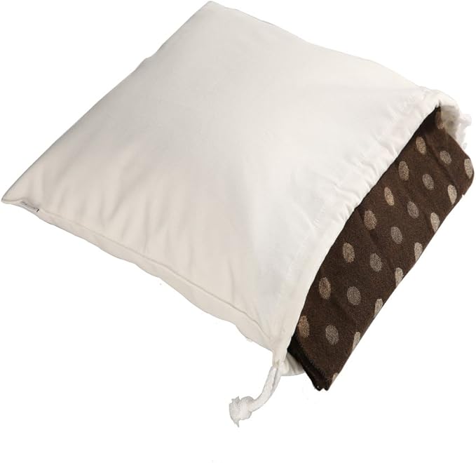 100% Cotton Canvas Travel Laundry Bag, 2-Pack