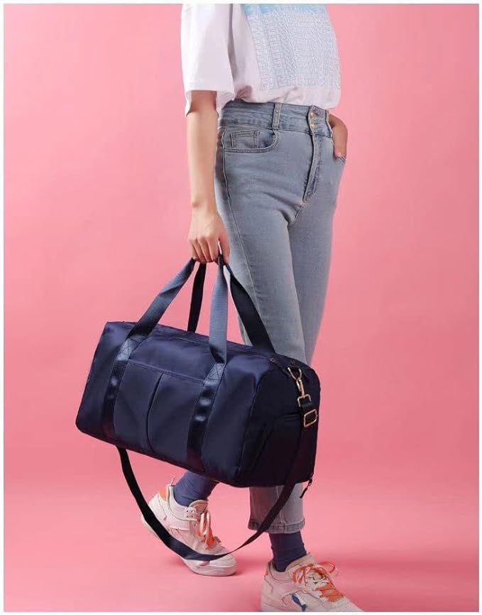 Men and Women's Travel Bag With Shoe Compartment Sports Tote Gym Bag Weekender Overnight Shoulder Bag