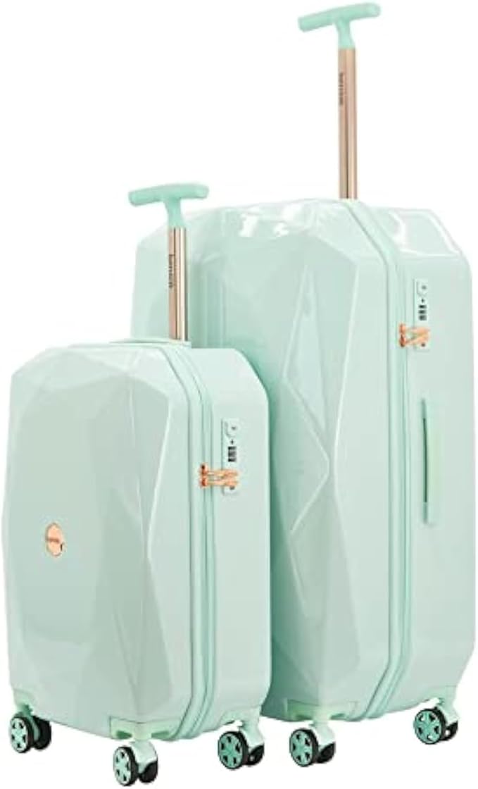 kensie Women's 2 Piece or 20" 3D Gemstone Luggage Set, Mint, 2 PC 28"