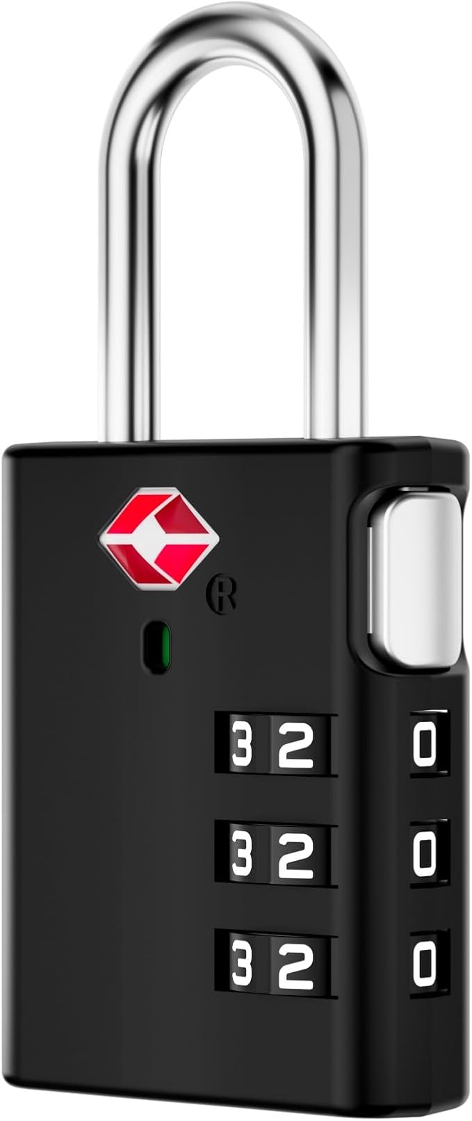 LUGGEX Luggage Locks, TSA Locks for Luggage, Luggage Locks TSA Approved, Combination Lock, One-Button Reset & Cut Resistant (Black,4 Pack)