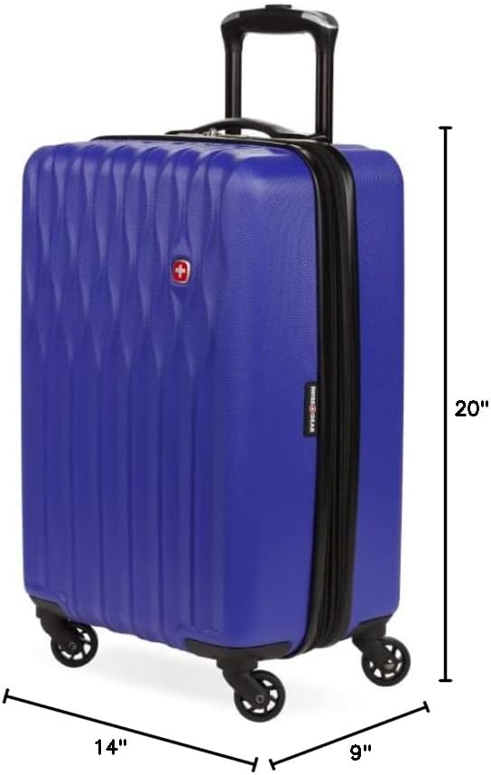 SwissGear 8018 Expandable Luggage, Hard Shell Carry-On Luggage with Spinner Wheels