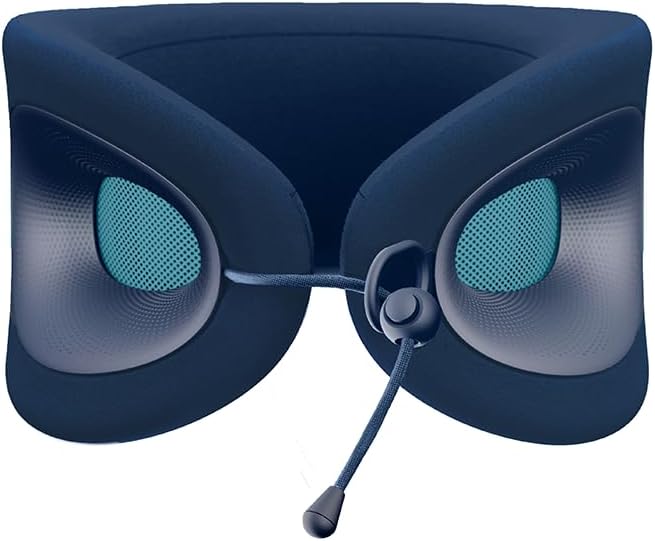 Cabeau Evolution X Travel Neck Pillow - Memory Foam Body Positioner - Fits Most Neck Sizes (11-21 Inches) - Three Ways to Adjust for Ultimate Comfort on Long Flights (Sapphire)