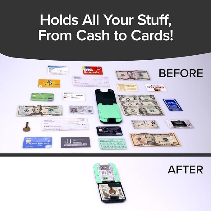 Slim Mint Ultra-Thin RFID-Blocking Wallet, AS-SEEN-ON-TV, ID Theft Protection, Easy to Carry, Reach Cards & Cash with a Touch of a Button, Aluminum Outer Shell, Crush-Resistant
