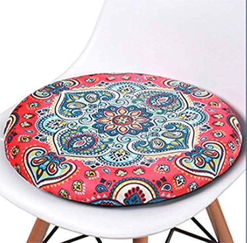 Sigmat Memory Foam Seat Cushion Anti-Slip Soft Round Chair Pad 18 Inch Floral