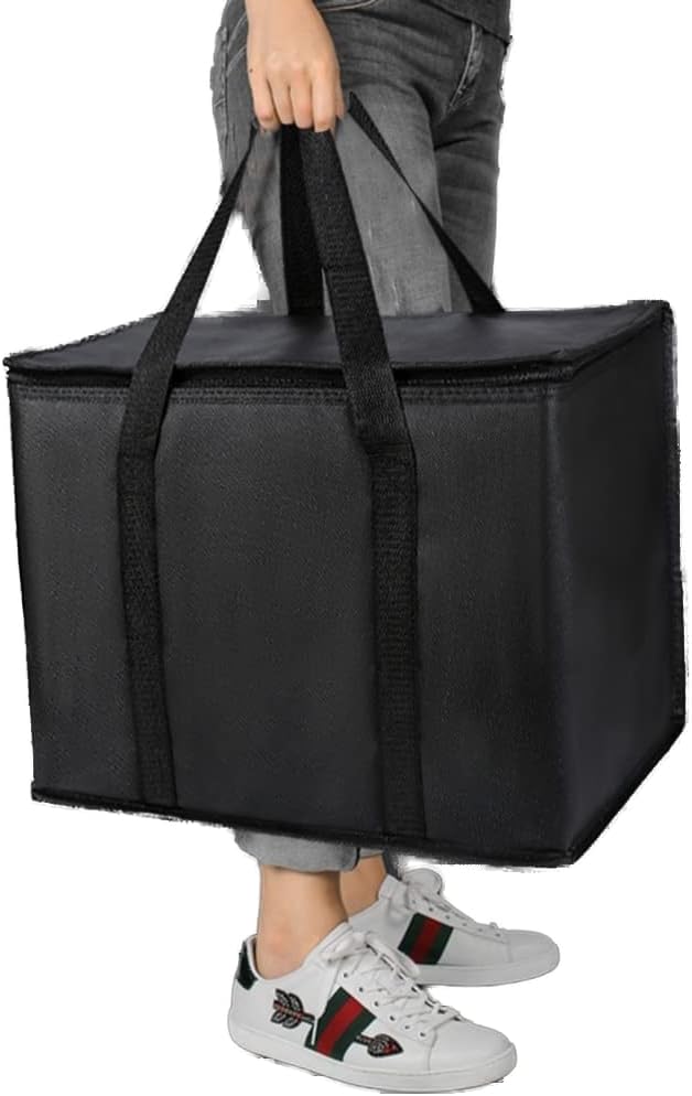 musbus 3 Pk Insulated Reusable Grocery Bags, Collapsible Cooler Bag for Groceries, Heavy Duty Large Insulated Bag (16''x9''x13'', Spring Stroll)