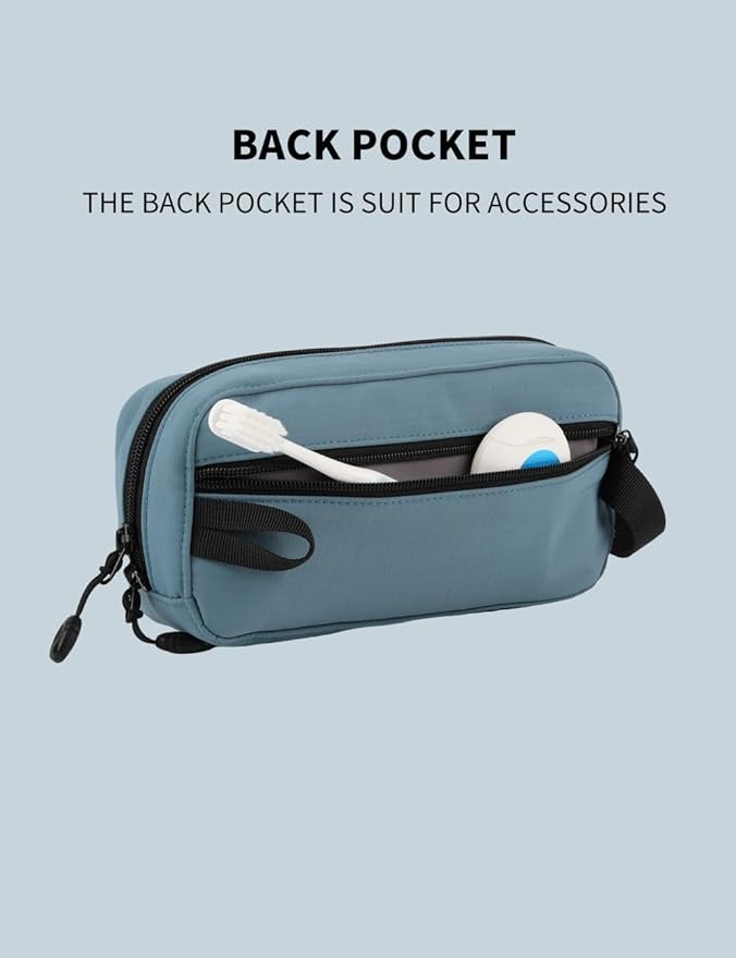 GOX Travel Toiletry Bag Dopp Kit Case for Men Multifunction Packing Organizer Pouch (Haze Blue)
