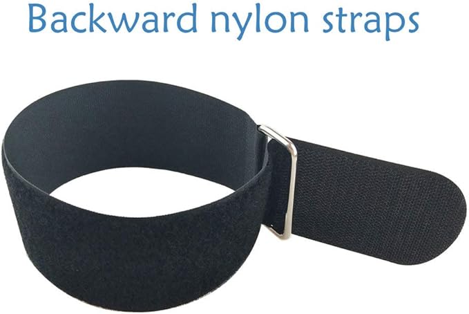 YiwerDer 6Pcs 18" x 2" Nylon Heavy Duty Reusable Hook and Loop Cinch Straps, Adjustable Fastening Securing Cable Straps, Black
