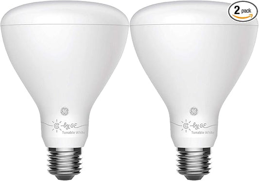 GE Lighting CYNC Smart Flood Light Bulbs, Bluetooth Enabled, Tunable White, Alexa and Google Assistant Compatible, Cool and Warm White (2 Pack), Packaging May Vary
