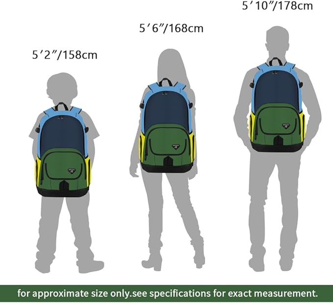 rickyh style School Backpack Travel Bag for Men & Women Lightweight College Back Pack with Laptop Compartmen