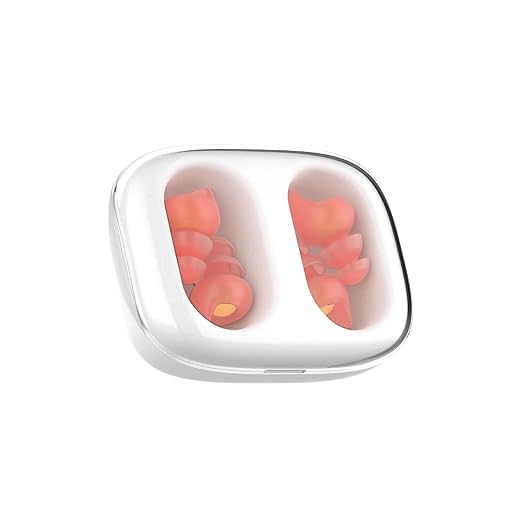 Shhh… Out Like a Light Earplugs for Sleeping – High Noise Reduction Sleep Earplugs with Glow Core, Super Soft Thermoactive Material, 2 Pairs with Case, for Snoring & Loud Environments