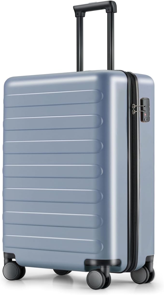 NINETYGO Carry On Luggage 22x14x9 Airline Approved, 20 Inch Luggage with Smooth Spinner Wheels, Lightweight, Hard Shell PC Suitcase Carry-On, Travel Luggage, TSA Approved (Shadow, Rhine Basic)