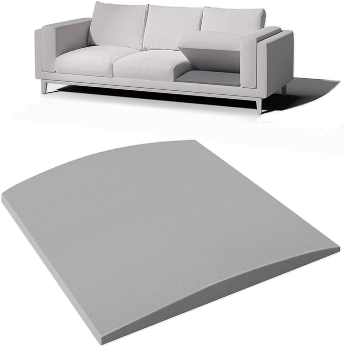 Couch Cushion Support for Sagging Seat, 24"x24"x2.4" 40D High Density Curved Foam Sofa Cushion Support, Under-Cushion Sag Repair,Grey Set of 1