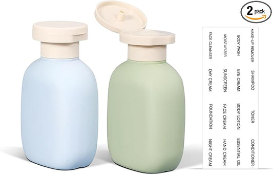ASEVAT 3.4oz Travel Bottle with Flip Cap, Leak Proof Squeeze Bottles, Refillable Plastic Travel Containers for Creams, Lotion, Foundation, Shampoo, Conditioner
