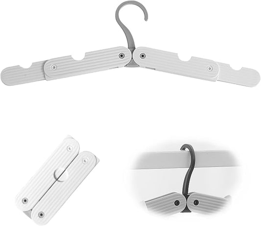 Foldable Travel Hangers, ABS Plastic, Expandable 10-15 Inch, Heavy Duty Clothes Hangers with Space Saving Design for Business Trips 1 PCS(White)